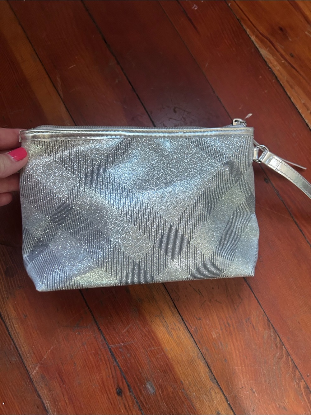 Burberry Silver Metallic Cosmetic Pouch - Picture 12 of 16